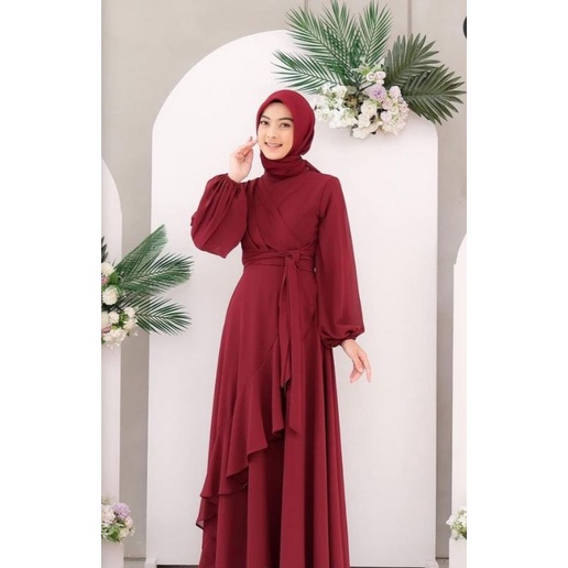 gaun sederhana, elegan, formal gaun aura-stori