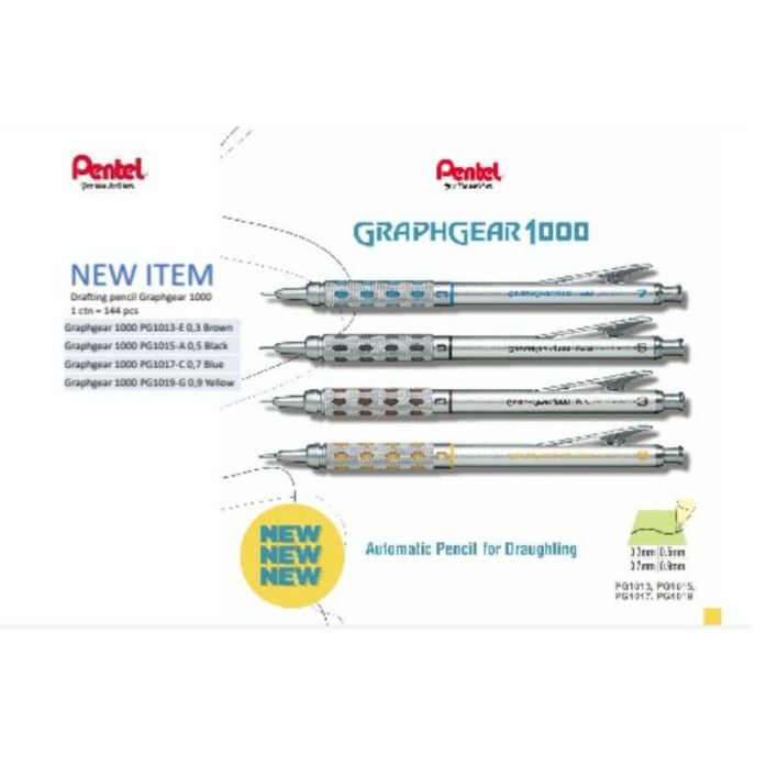 

Graphgear Drafting Pencil ' Pentel ' PG 1013, PG 1015, PG 1017, PG 1019