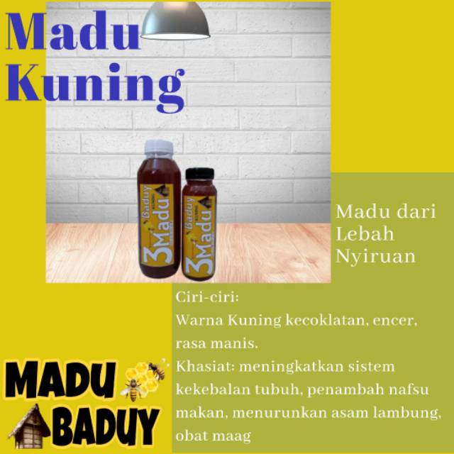 

Madu Asli Hutan Baduy ( madu kuning) 500 ml