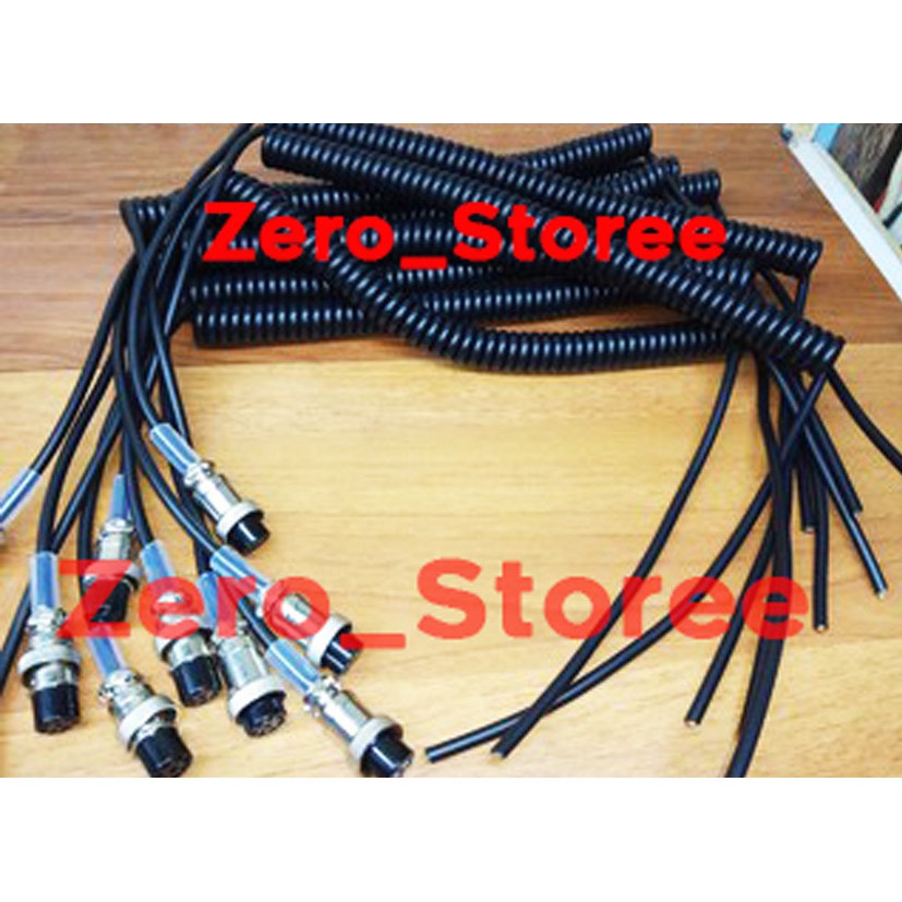 Kabel Mig SPIRAL Mic PIN 8 isi kabel MICROPHONE EMS-57 Rig ALINCO EMS57 Mikrofon CABLE Microfon DR135 DR136 135 DR 136 CS10 EMS-53 EMS53 53 EMS 57 ALINCO Radio Komunikasi RIG