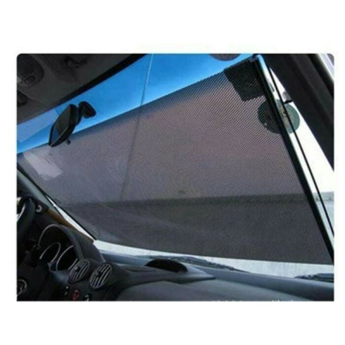 Sun Shield / Pelindung Panas Kaca Tirai Mobil Model Roll Gulung