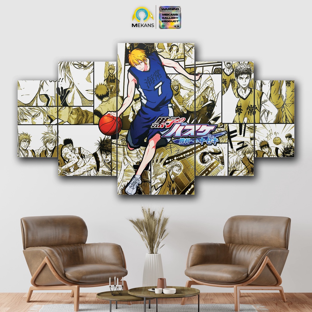 MEKANS 1 SET  Pajangan Hiasan dinding KUROKO NO BASKET RYOTA 5pcs  Poster Kayu Wall Decor