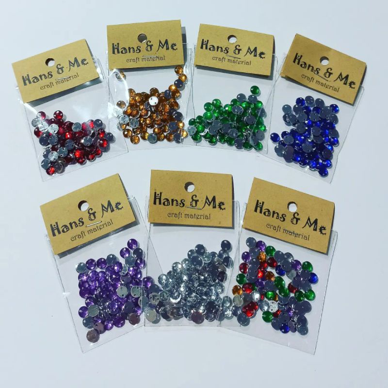 Payet Manik Mote Tempel Jahit 6mm