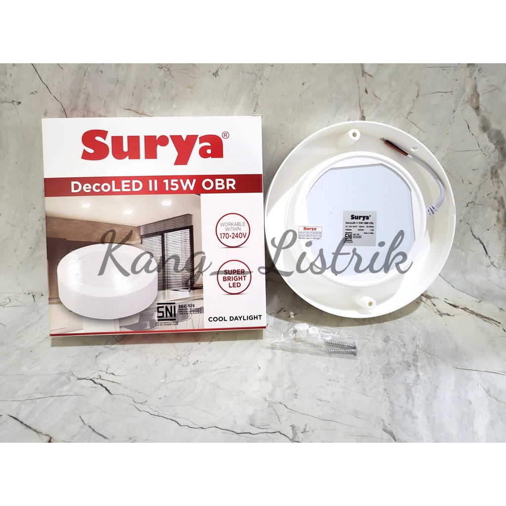 Lampu LED Panel Surya DecoLED 15W / Surya DecoLED 15W BULAT OUTBOW