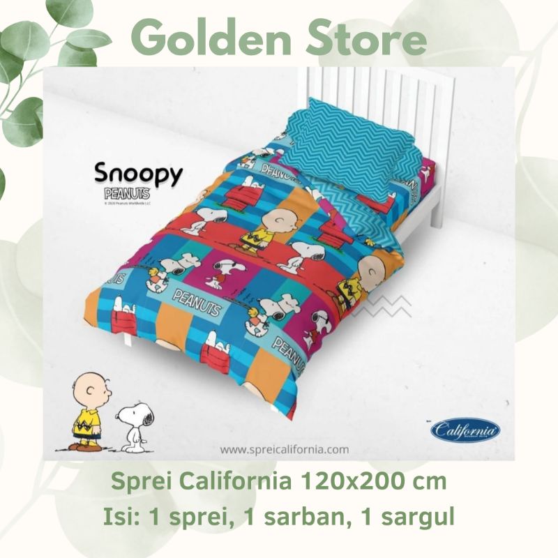 Sprei California 120x200 Motif Snoopy