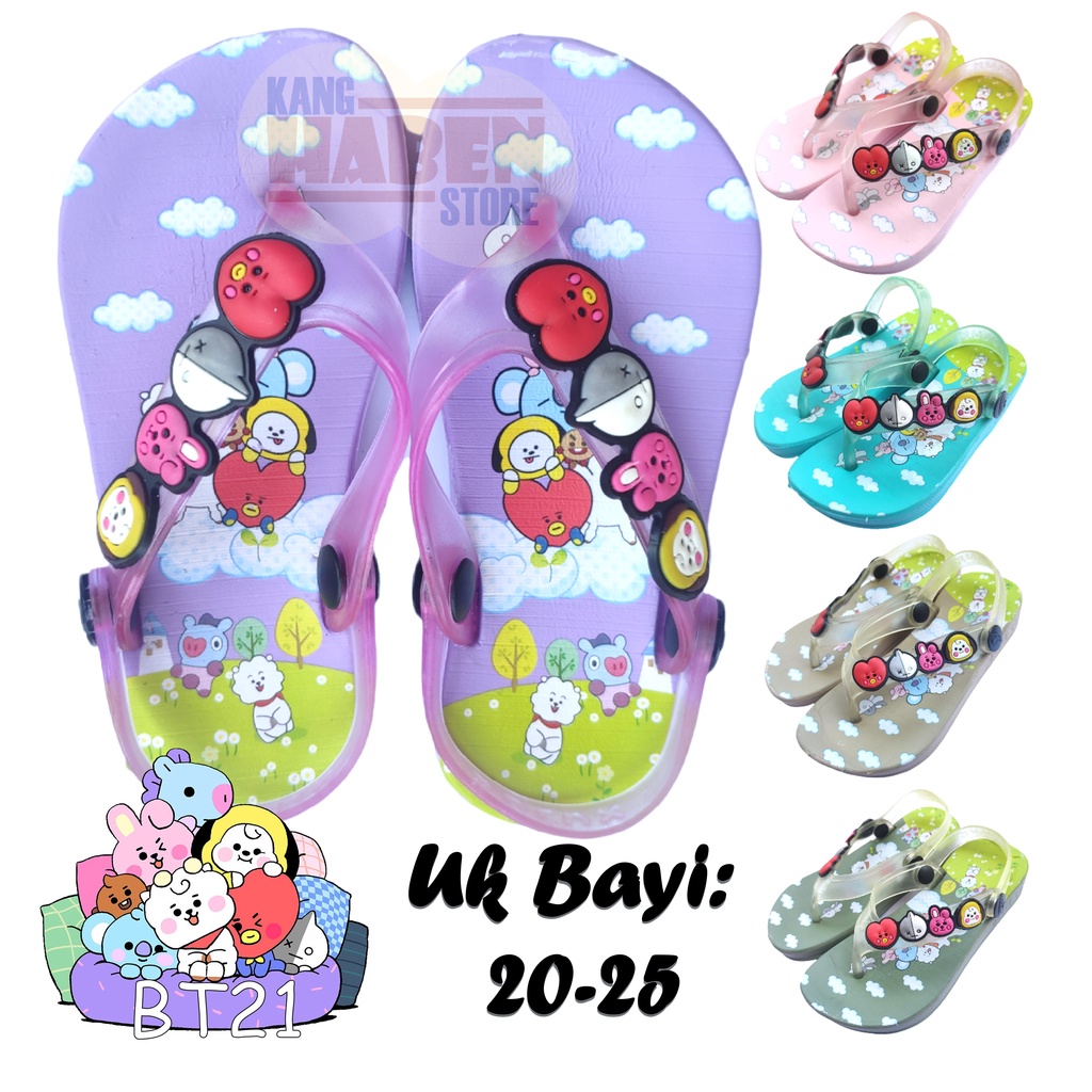Sandal Japit Anak, Sandal Bayi Lucu, Sandal Dulux Anak Perempuan BT - 21  393E 20-25