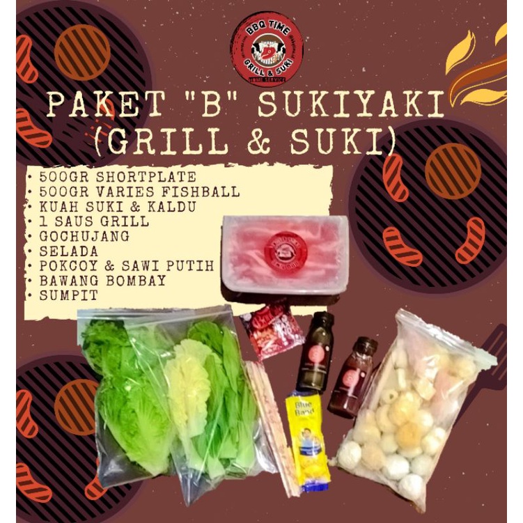 

Paket "B" Sukiyaki (Grill & Suki)