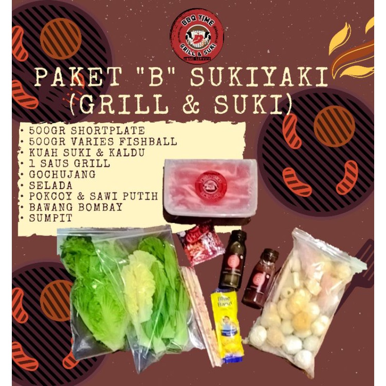 Jual Paket "B" Sukiyaki (Grill & Suki) | Shopee Indonesia