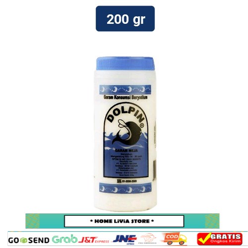 

Dolpin Garam Botol 200gr