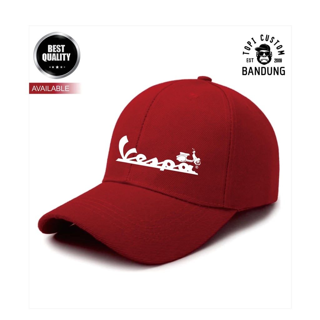 Topi Baseball  VESPA Pria Wanita Topi Jaring Jala VESPA Baseball Cap Bisa Tulis Nama Bisa COD Gratis Masker Original High Premium Quality