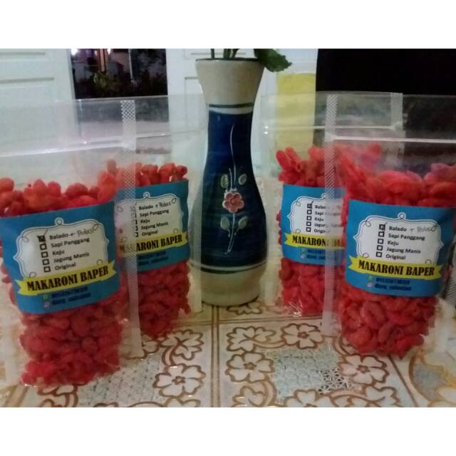 

MAKARONI BAPER RASA BALADO PEDAS isi 100gr