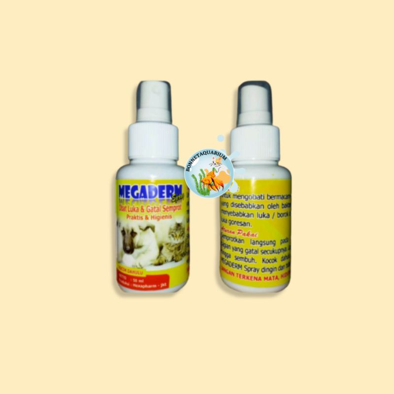 Megaderm Spray Kecil / obat luka gatal semprot kucing anjing