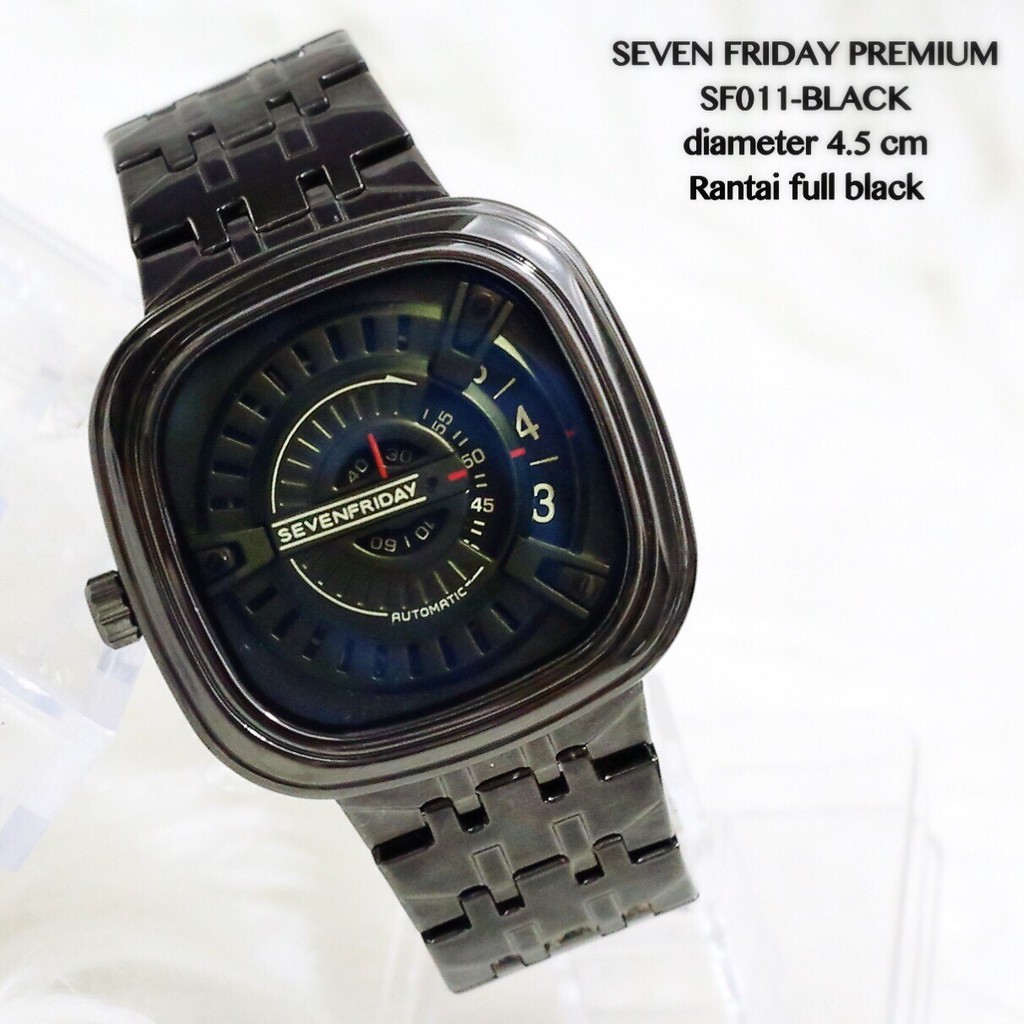 Jam tangan pria SEVENFRIDAY type M serier rantai fullblack grosir dkny