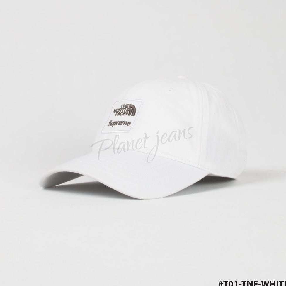 Terbaru Topi Pria Supreme x The North Face Baseball Putih T01-TNF