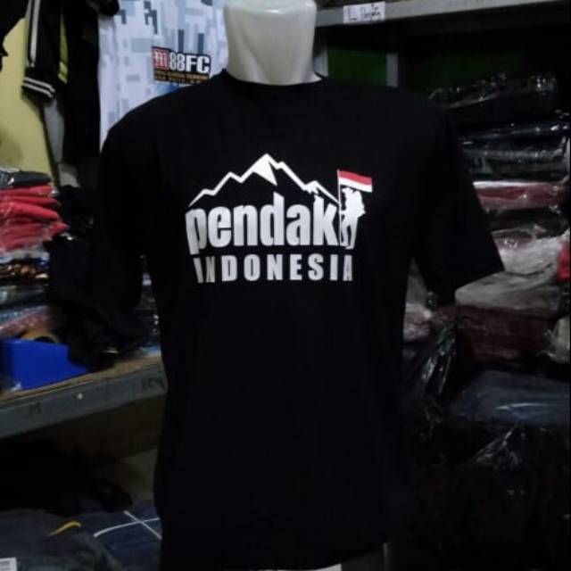 Kaos sablon pendaki indonesia