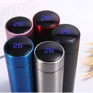 BOTOL MINUM THERMOS TUMBLER DGN PENGUKUR SUHU PANAS DAN DINGIN | Shopee