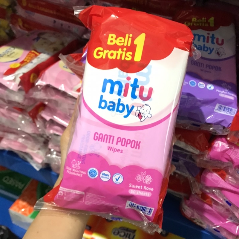 TISUE BASAH MITU 50s BELI 1 GRATIS 1