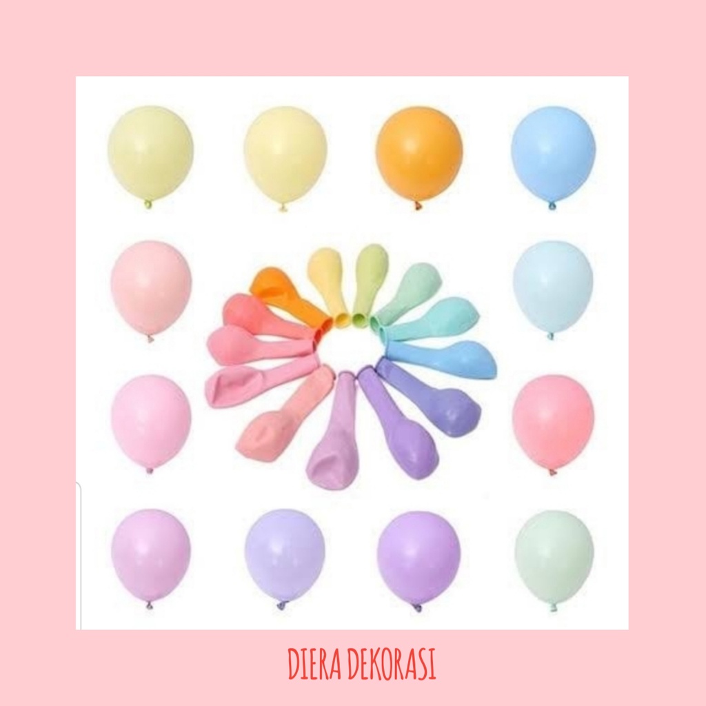 Balon macaron Pastel, 12 inch. balon lamaran/dekorasi/ulang tahun
