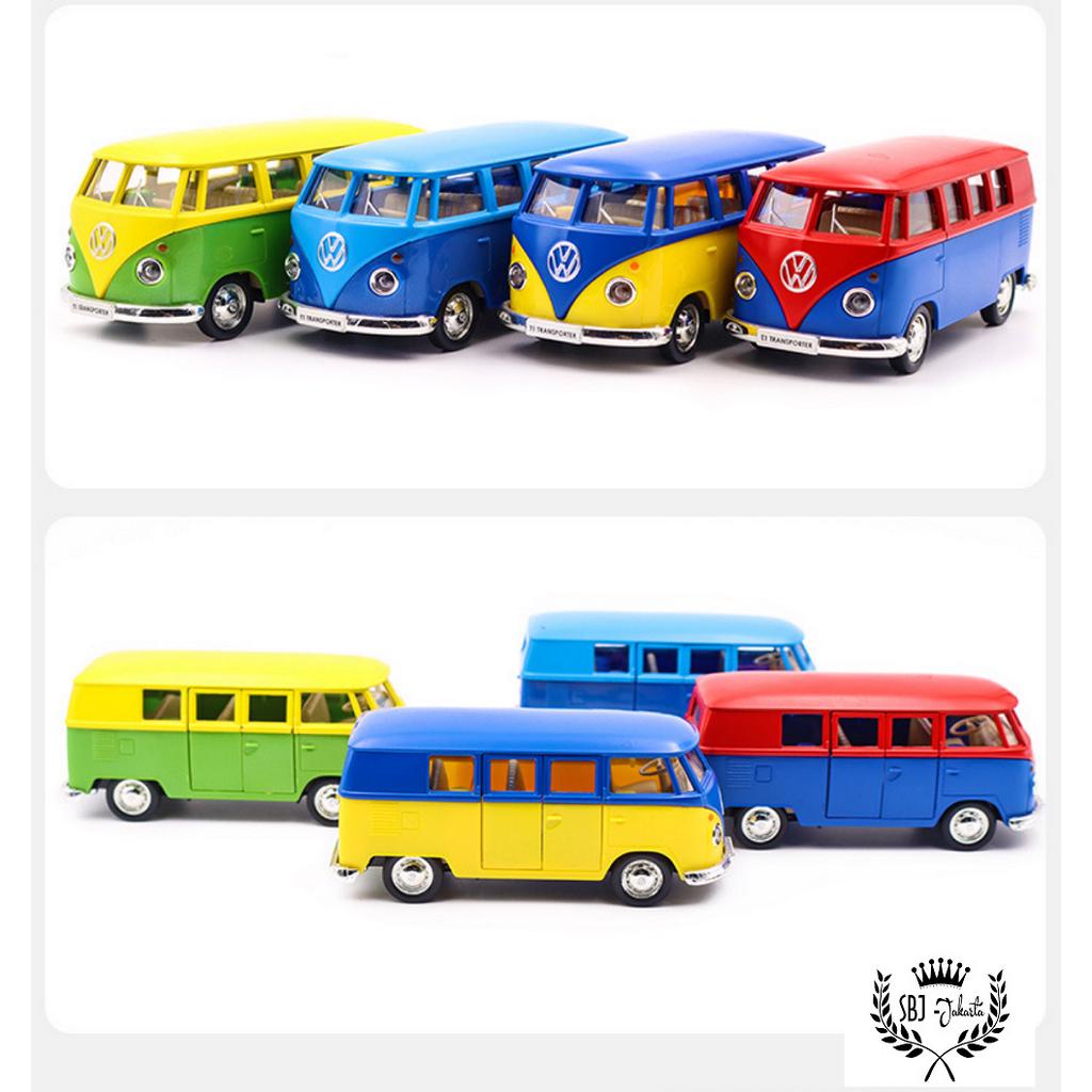 DIECAST MOBIL VW TRANSPORTER T1 SKALA 1:36 OFFICIAL LICENSED - Miniatur Mobil Metal Alloy