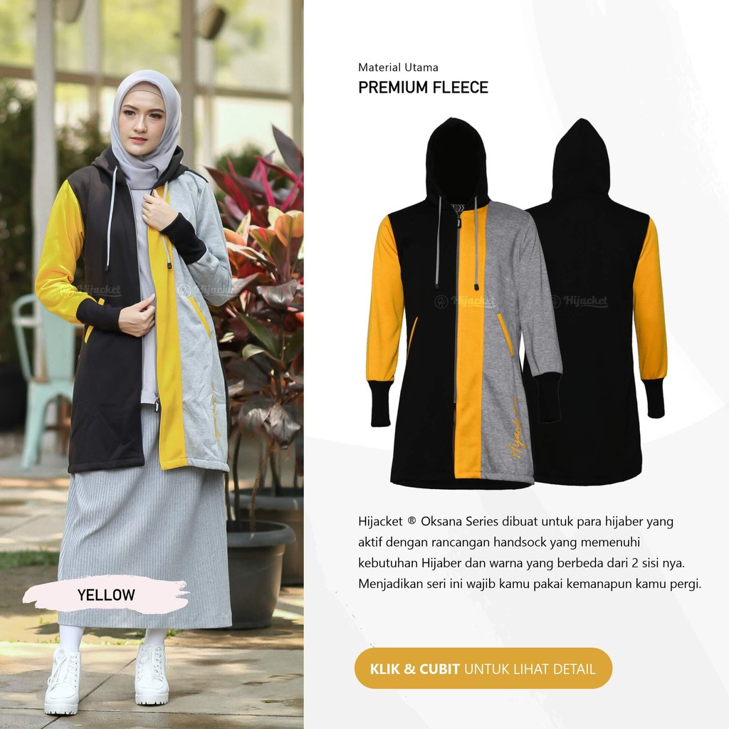 HIJACKET OKSANA ORIGINAL Jacket Hijaber Jaket Wanita Muslimah Azmi Hijab