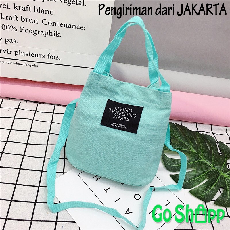 Mini Tote Bag Kanvas Import High Quality - ToteBag Kanvas Import Fashion Korea Termurah [TE01]