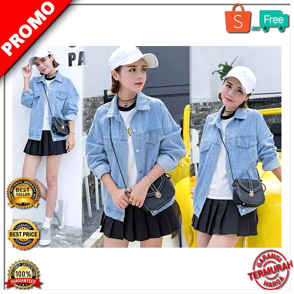 BEST SELLER Jaket Jeans Oversized Bershka Jaket Jeans Cewek Terbaru Termurah STOK TERBATAS