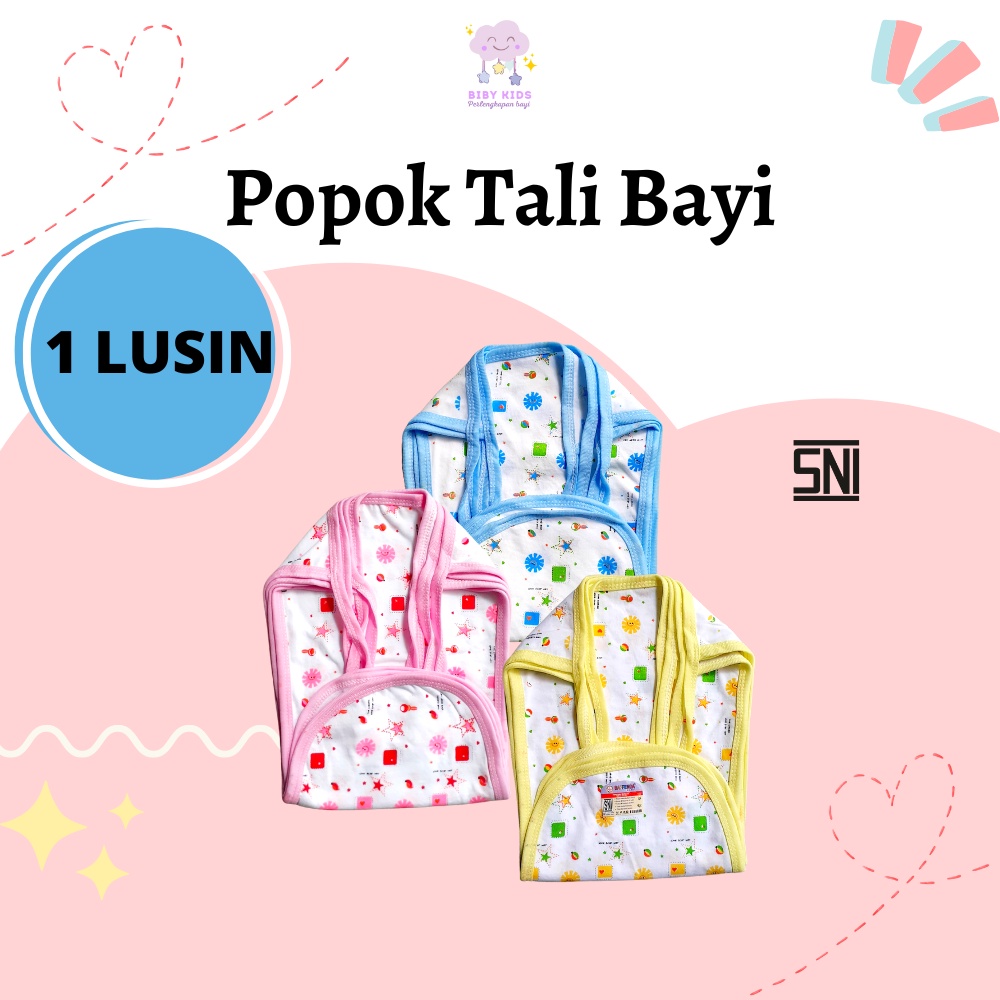 1 LUSIN Popok Tali Bayi SNI 1 Lusin Murah Popok Kain Bayi Tali Baru Lahir Popok Cuci Ulang Newborn Lembut