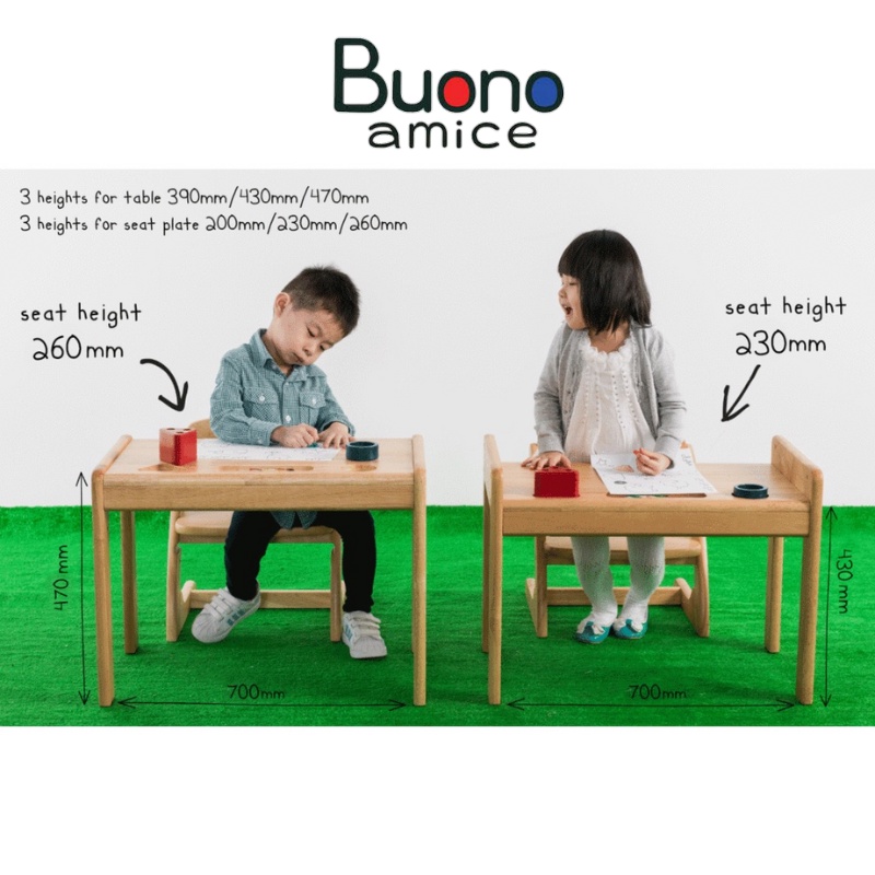 Yamatoya Buono Amice Desk And Chair Meja Belajar Anak WHS