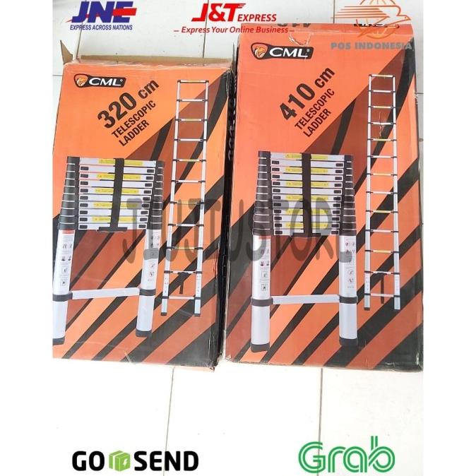 Tangga Lipat Aluminium - Tangga Teleskopik Single Aluminium Camel 4,1M