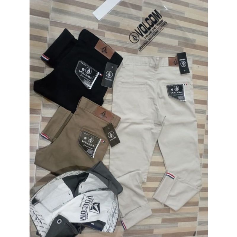 celana panjang volcom slim fit chinos pants