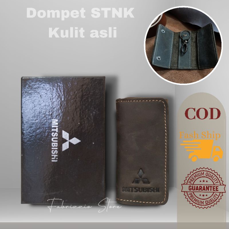 dompet stnk mobil gantungan kunci kulit asli