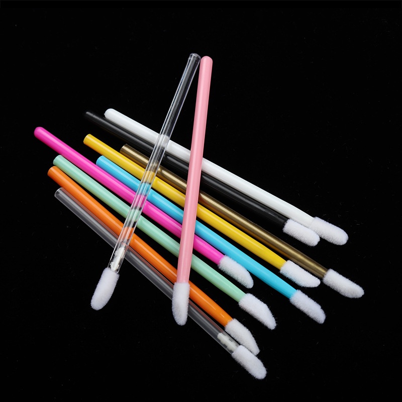 50pcs / set Brush Aplikator Lipstick Lip Gloss Maskara Bulu Mata Alis Sekali Pakai Untuk Makeup