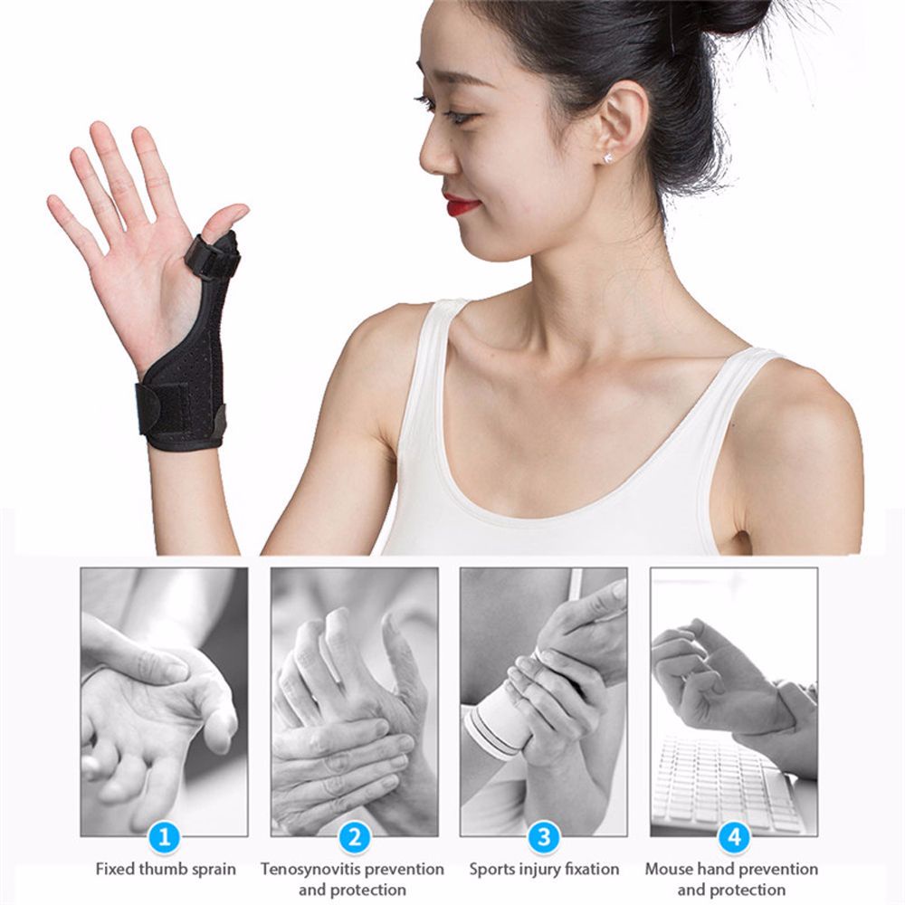 QUINTON Sprain Protection Wrist Thumb Splint Protective Gear Wrist Brace Thumb Brace Fix the Wound Finger Sprain Adjustable Wrist Support Hand Support/Multicolor