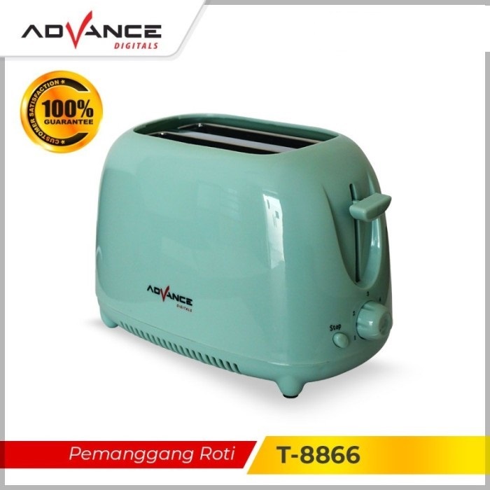 Pemanggang Roti Listrik Toaster Advance T-8866 T 8866 2 Slot Bread Toaster