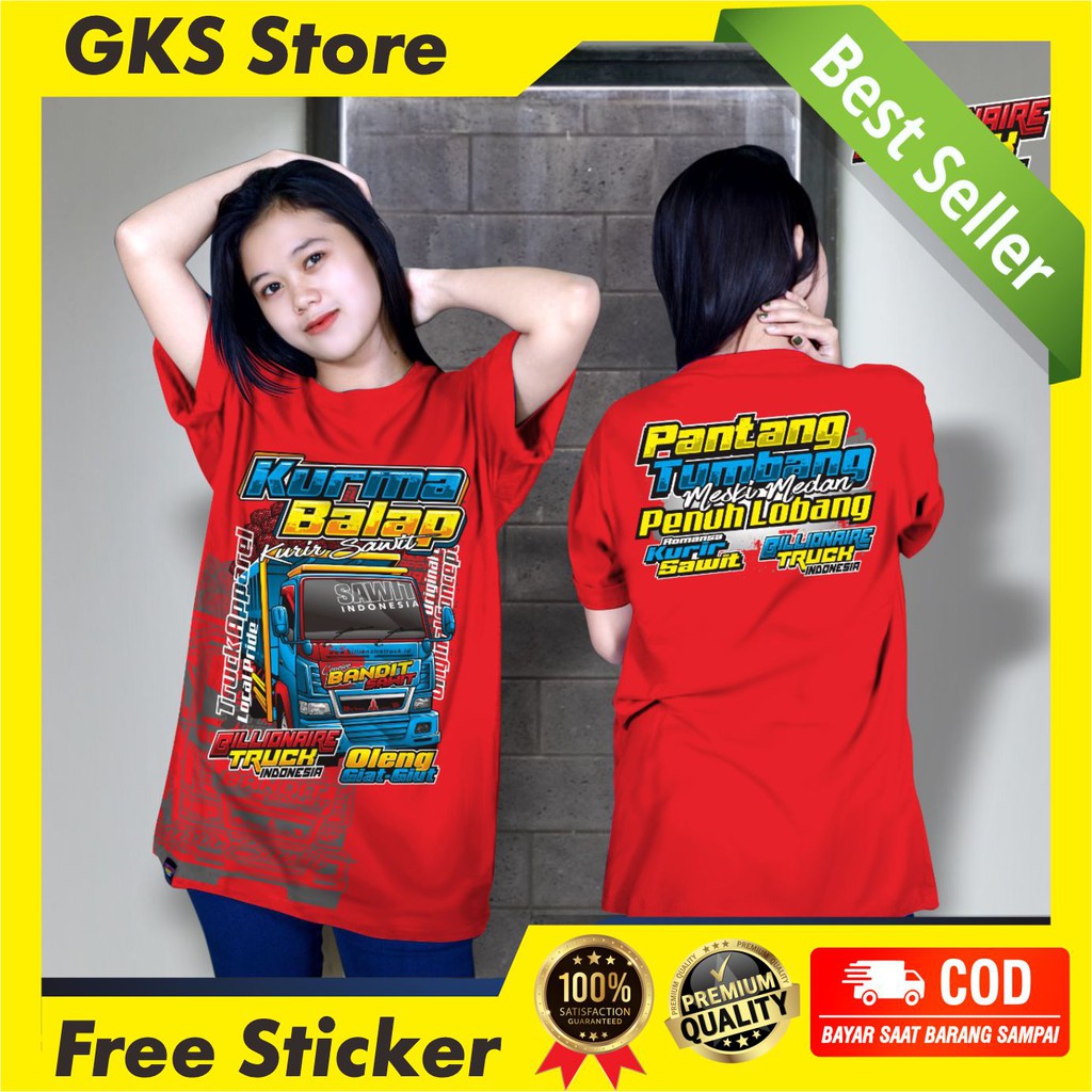 Kaos Truk Sawit Baju Truck Kurma Balap Kaos Truk Canter Kaos Driver Oleng Truk Overload