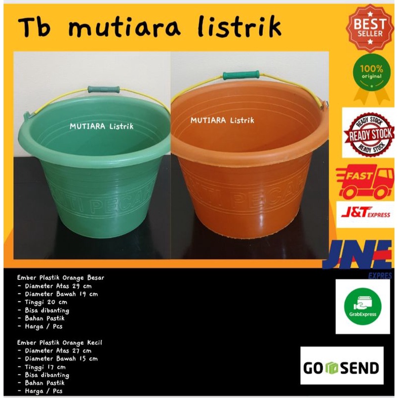 Ember Cor Orange Hijau Besar Kecil Anti Pecah Ember Cor Murah Karet