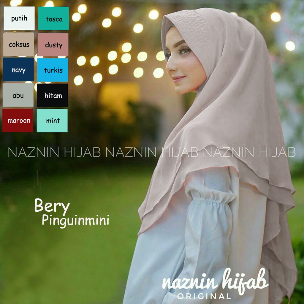  JILBAB  SYARI MUSLIM MURAH BERY PINGUIN MINI VANILLA  