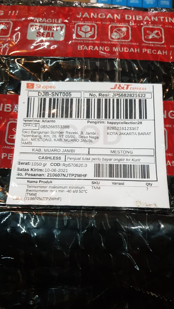 Termometer Maksimum Minimum Thermometer Max Min -40 S/d 50℃ [tmm]