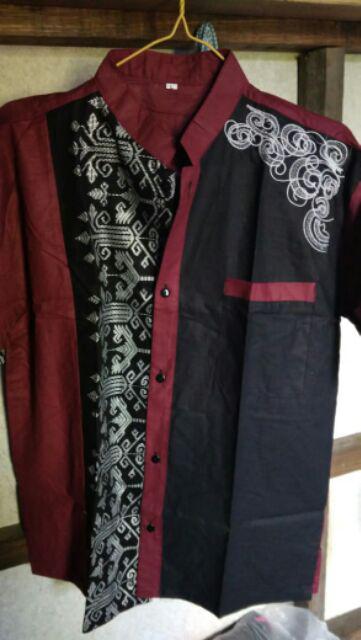 Promo!!! Bswart Batik Hrb026 Kenongo Hem Pendek Padi Kemeja Batik Pekalongan M L Xl Garansi Termurah