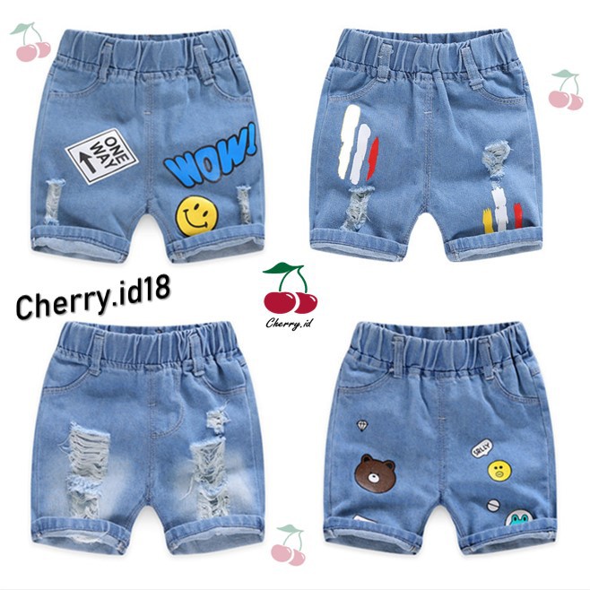 ( 1-4thn ) COD Celana Pendek Jeans Anak / Celana Pendek Anak Cowok / Celana Pendek Santai C03S