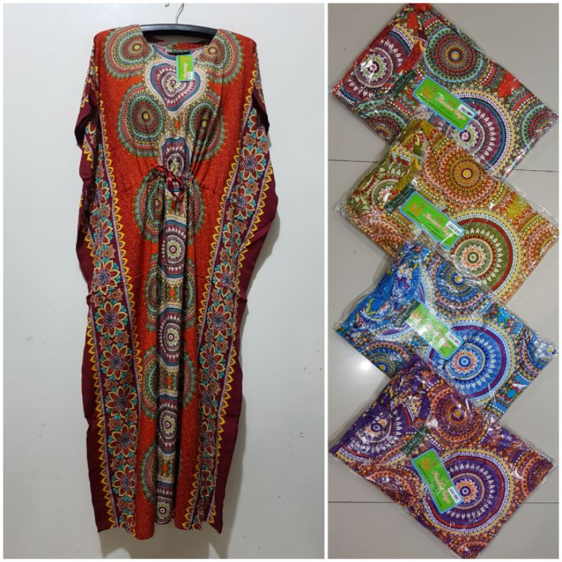 YULI - LONGDRES KALONG SERUT LD 140 CM PB 130 CM BATIK KENCANA UNGU HIJAU(KUI)