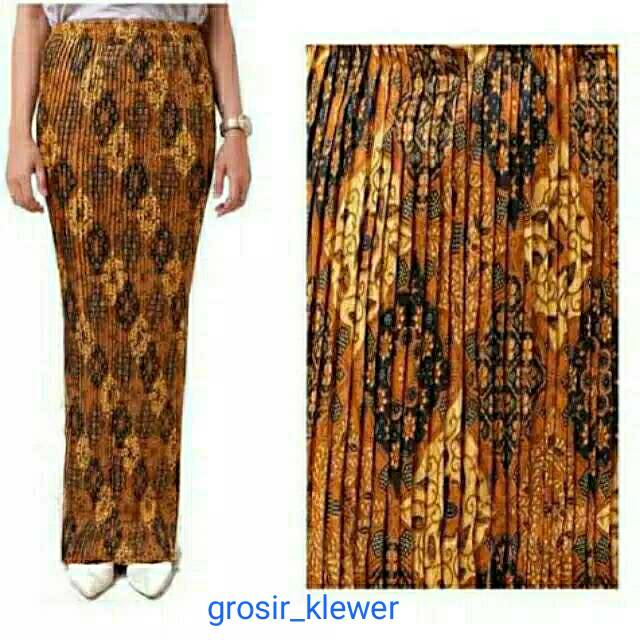 Rok plisket wiru //rok batik plisket motif random sesuai stock yg tersedia