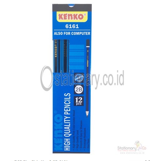 

Kenko Pensil 2B Biru Strip Merah 2B-6161