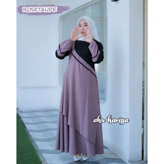 SHABIRA AKU KARISSA DRESS CANTIK ITYCREPE OOTD FASHION MUSLIM HITS STYLE BRANDED