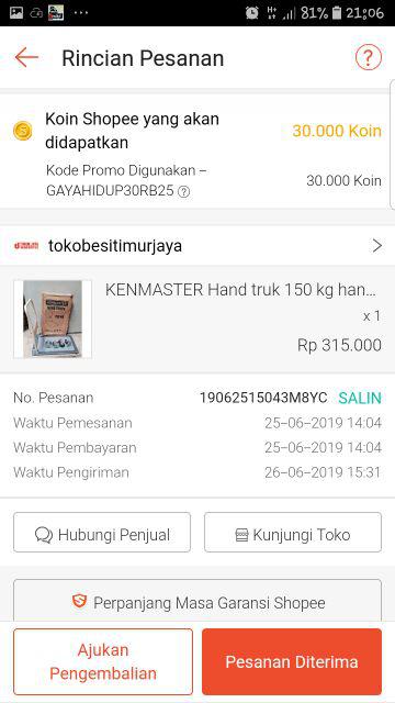 Kenmaster Hand Truk 150 Kg Handtruck Troli Trolley Lipat Barang