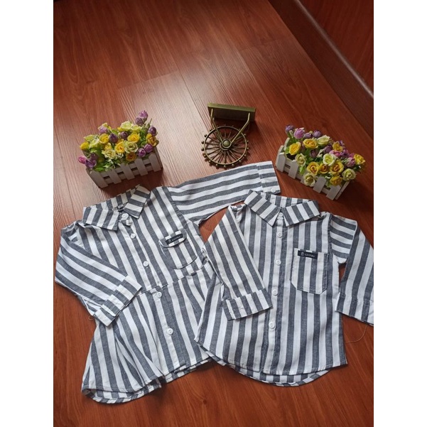 kemeja dan dress katun  couple keluarga (harga 1 baju)