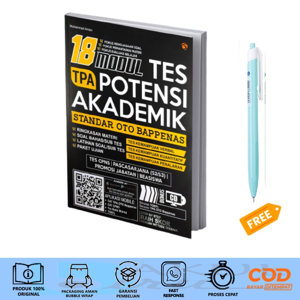 Jual BUKU PSIKOTES 18 MODUL TES TPA POTENSI AKADEMIK STANDAR OTO ...