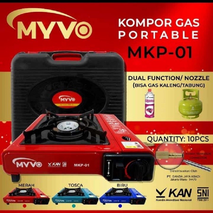 Kompor Gas Portable 2in1 1 Tungku Kompor Myvo Camping Hicook Outdoor