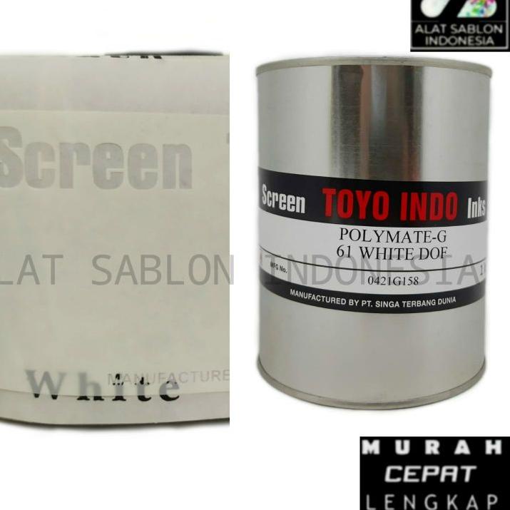 

Promo - TINTA TOYO POLYMATE WHITE DOF G61 PUTIH TINTA SABLON PLASTIK 1kg