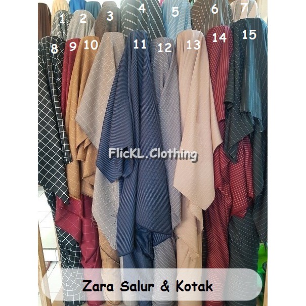 Bahan Kain Tartan Zara Salur Kotak Kotak Motif Corak